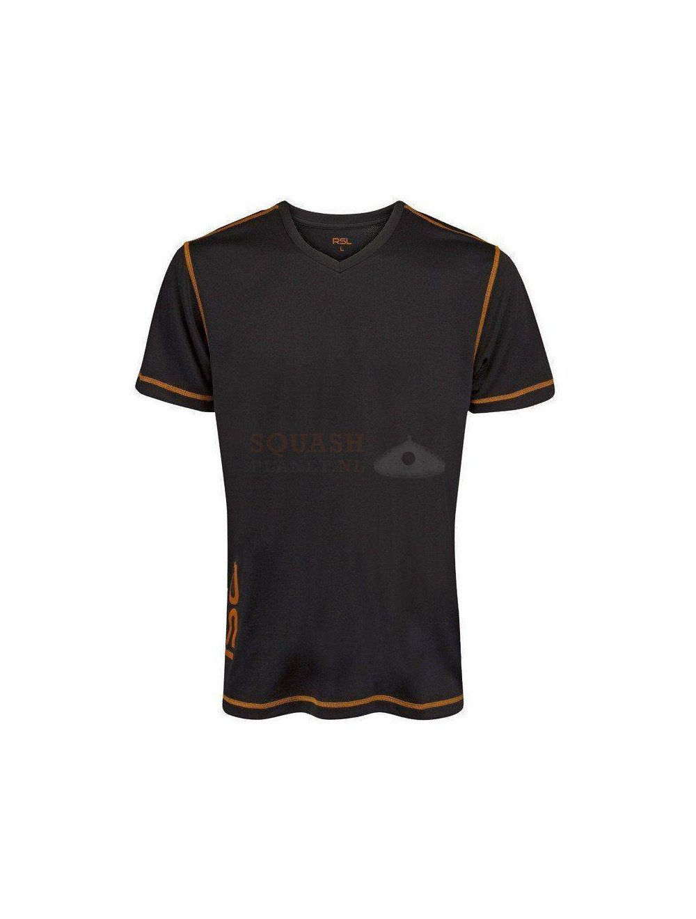 Ik denk dat ik ziek ben rib Gehoorzaam RSL Classic T-shirt - Zwart/Oranje kopen? - Squashplanet.nl
